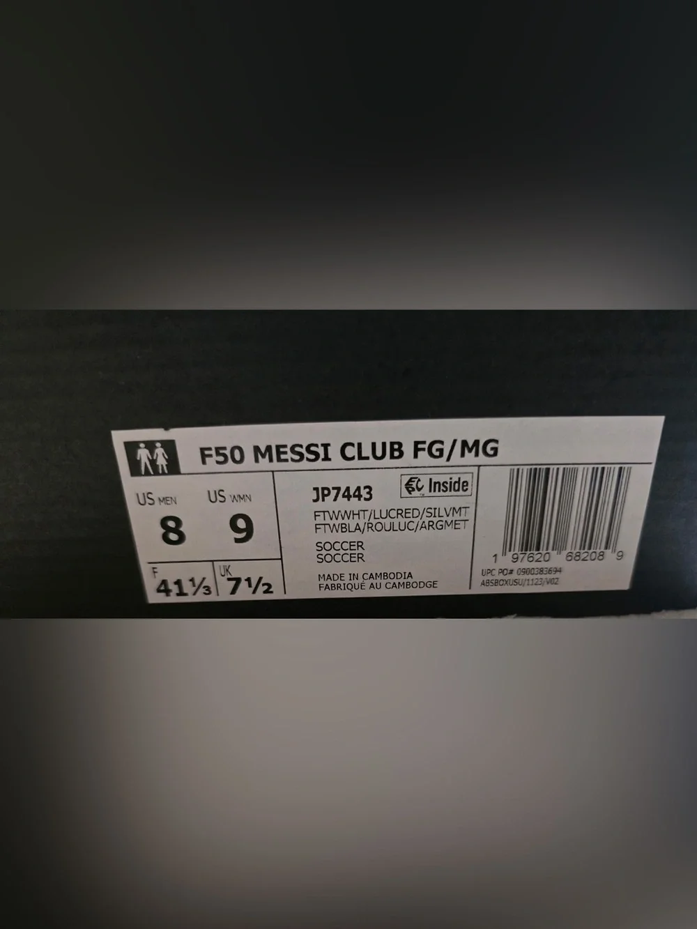 adidas f50 Messi White Soccer Cleats with Pink & Black Men’s 8 or Women’s 9 NIB